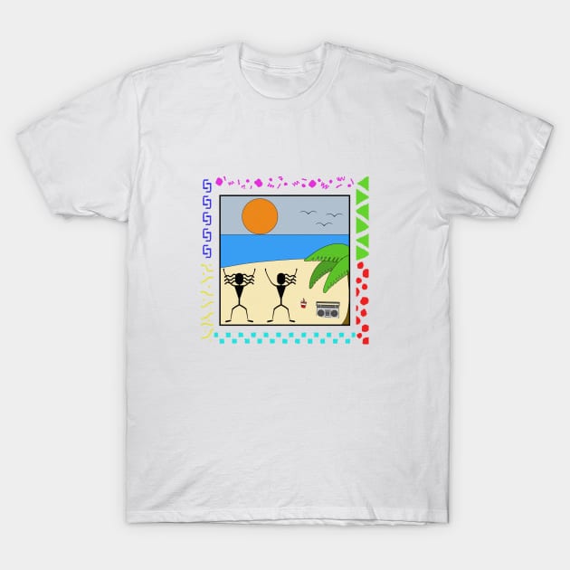 Retro Groovy Beach T-Shirt by ColiasCorp.